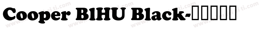 Cooper BlHU Black字体转换